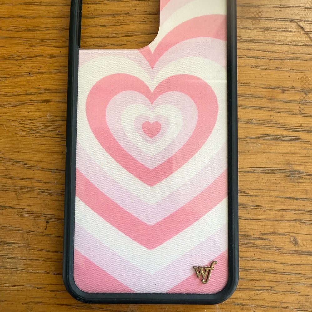 Wildflowers Pink Heart Design Phone Case